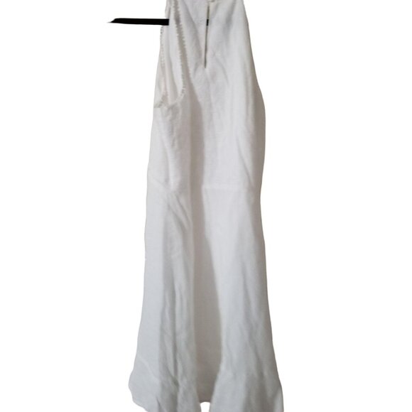 Candies White Sleeveless Eyelet Mini Dress With Keyhole Front & Ruffle Hem Women - Picture 4 of 6